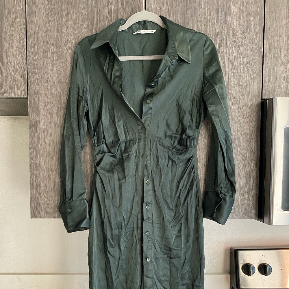Emerald Green Silk Dress